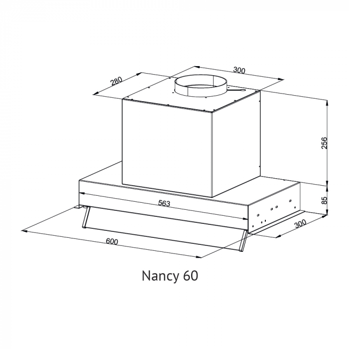 Встраиваемая вытяжка Kuppersberg NANCY 60 Black в магазине «На диване» в Калуге  — Выгодная цена