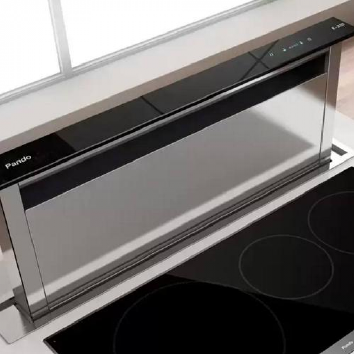 Вытяжка Pando E-320/90 IX-CR.TOUCH V.950 SEC черное стекло в магазине «На диване» в Калуге  — Выгодная цена