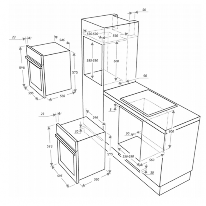 Духовой шкаф Maunfeld EOGC604RBG.MT КА-00015247 в магазине «На диване» в Калуге  — Выгодная цена