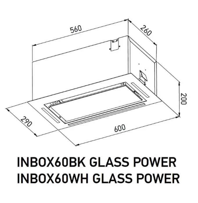 Вытяжка полновстраиваемая Meferi INBOX60WH GLASS POWER в магазине «На диване» в Калуге  — Выгодная цена