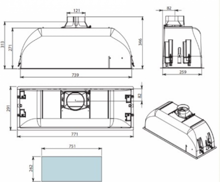 Встраиваемая вытяжка Falmec Built-In Burano 70 WH CBIN70.E9P2#ZZZB460F в магазине «На диване» в Калуге  — Выгодная цена