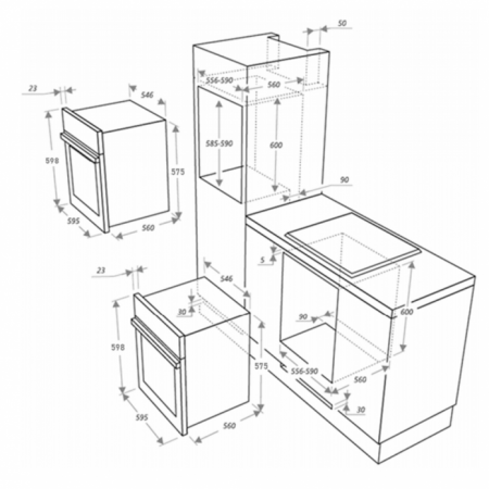 Духовой шкаф Maunfeld EOGC604RBG.MT КА-00015247 в магазине «На диване» в Калуге  — Выгодная цена