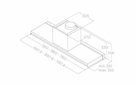 Вытяжка встраиваемая Elica LEVER IX/A/56 PRF0160153 в магазине «На диване» в Калуге  — Выгодная цена
